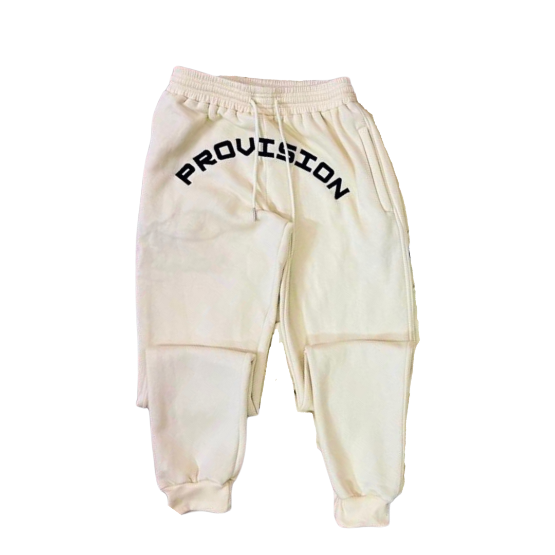 GODFLOW Provision Fitted Joggers | Cream