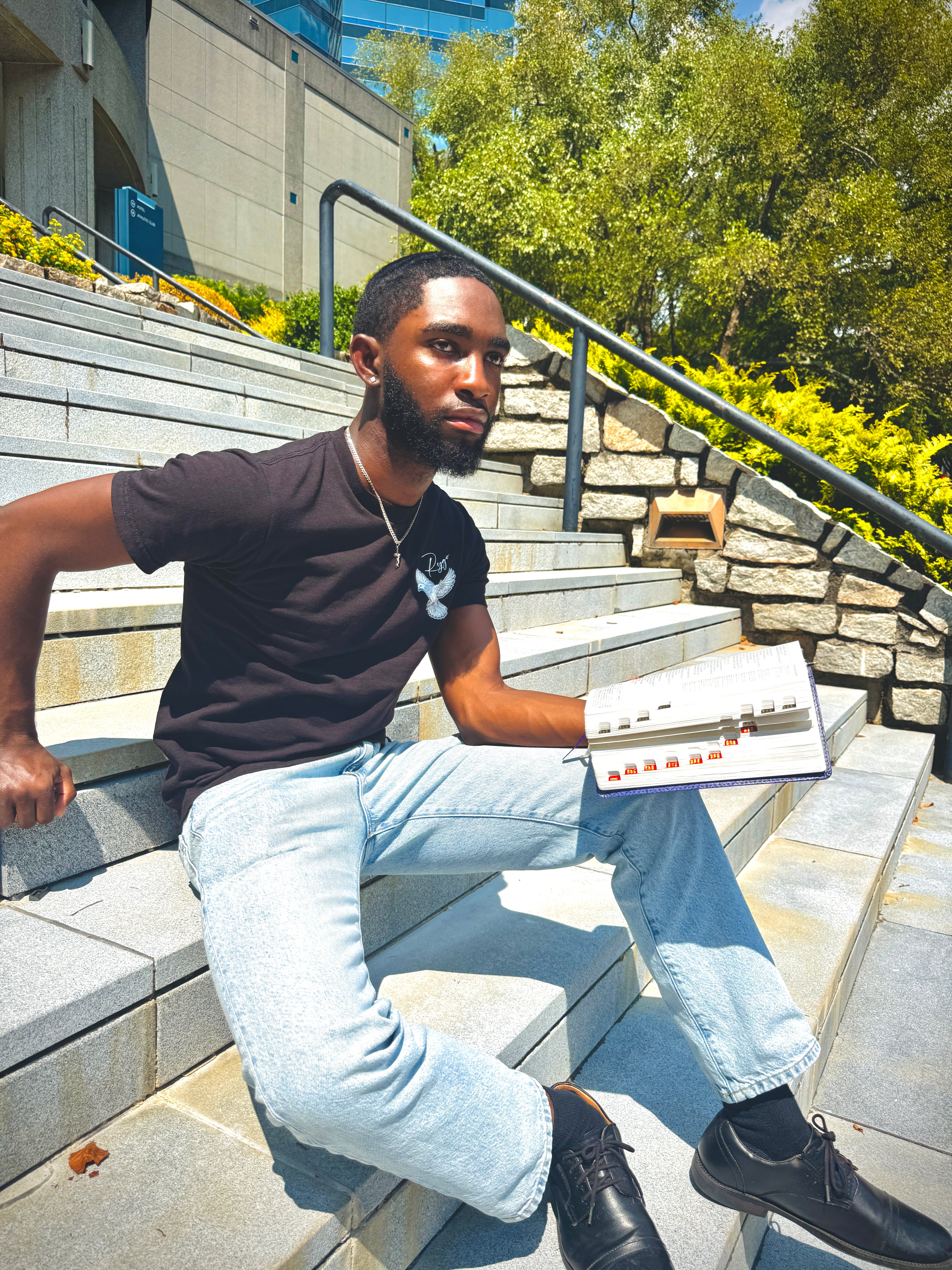 BLACK REDEEMED DOVE TEE