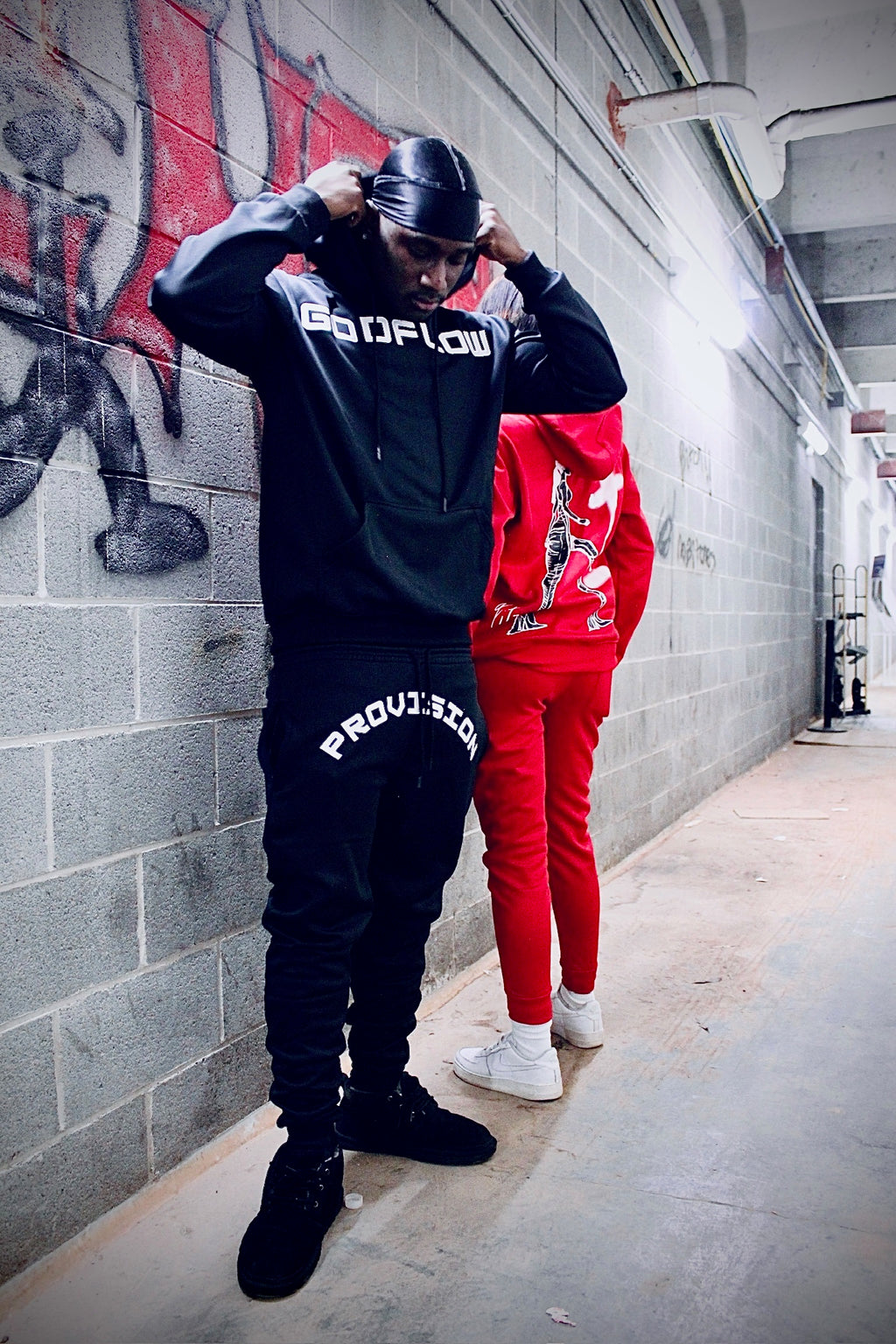 GODFLOW Provision Fitted Joggers | Black